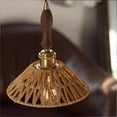 thumbnail image 6 of FSLiving Industrial Vintage Lamp Shade Replacement, 8.5" BOHO Style Hand Woven Natural Bohemian Rattan Empire Lampshade, DIY Torchiere Shade Decorative for Table Lamp Torchiere Wall Sconce, 6 of 7