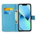 thumbnail image 4 of Case for iPhone 13, Folding Flip Leather Wallet Shockproof Protective Cover with Card Slots Kickstand Magnetic Closure Cute Girls Women Cover,Mandala, 4 of 6