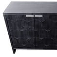 thumbnail image 4 of Accent Cabinet With 4 Doors And Adjustable Shelves, Wooden Sideboard Buffet Server Storage In Distressed Black For Living Room, Entry, Hallway, Office, Kitchen Dining Style Door Shelves Interior, 4 of 6