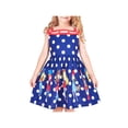 thumbnail image 1 of Robe Vintage pour Filles Rétro Années 1950 Rockabilly à Pois Col Carré 8 Ans, 1 of 6