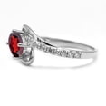 thumbnail image 2 of 925 Sterling Silver Red Garnet, White Topaz Ring, 2 of 4