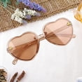 thumbnail image 4 of Heart Shape Kids Sunglasses Eyewear for Children Gift Party UV400 Protection champagne, 4 of 8