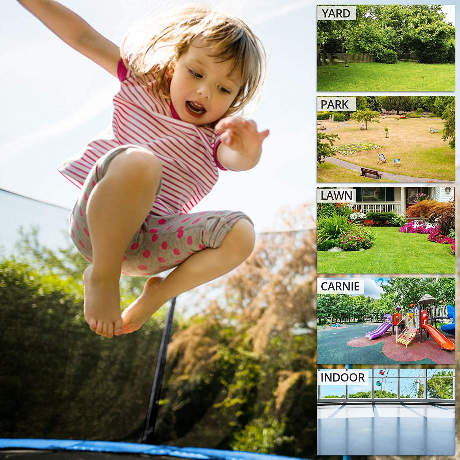 indoor toddler trampoline with enclosure