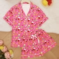 thumbnail image 2 of Women's Pajamas Valentine's Day Pjs Sets Short Sleeve Tops and Shorts Outfit for Womens Homewear, 2 of 7