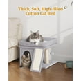 thumbnail image 7 of 14in Cat Tree Tower with 20 * 16.5in Perch Bed and Washable Top for Large Adult Cats, Condo and Scratching Post for Indoor Kitten Pet, Light Gray, 7 of 7