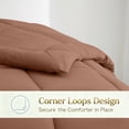thumbnail image 4 of BedTreat Down Alternative Comforter with Corner Tabs - All Season Quilted Full Size 240 GSM Coffee Comforter, Machine Washable Microfiber Bedding, 4 of 6