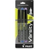 Pilot Varsity Disposable Fountain Pens - Medium Pen Point - Black, Blue, Purple - Black Barrel