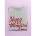 thumbnail image 3 of Memorial Day Bold Lettering Shaped T-Shirt Women -Image by Shutterstock, Female x-Large, 3 of 4