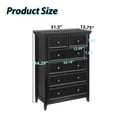 thumbnail image 2 of HIUU 6 Drawer Modern Dresser for Bedroom,Black Wooden Chest of Drawers with Metal Handle for Closet Storage for Bedroom,Hallway, 2 of 9