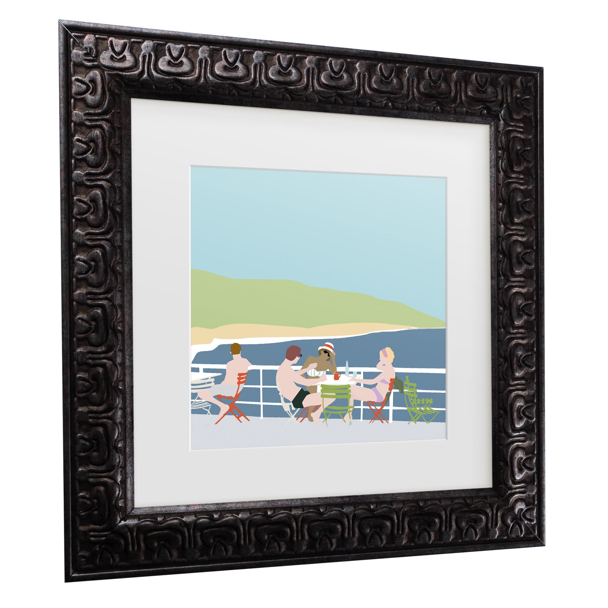 Layla Oz ‘Summer Time’ Matted Framed Art - 16x16