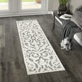 thumbnail image 4 of My Texas House Lady Bird 1'11" X 3' Gray Damask Outdoor Rug, 4 of 9