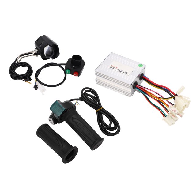Kit de Guidon de Contrôleur de Vélo Électrique, 48v 500W Vélo Électrique Scooter Contrôleur de Conversion Kit Contrôleur avec Poignée de Gaz Kit Conçu avec Soin