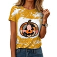 thumbnail image 6 of UAYOTSE Halloween Fashion Graphic Tshirt Women Crew Neck Short Sleeve Casual Holiday Top Size 3XL, 6 of 6