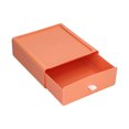 thumbnail image 4 of Caja de almacenamiento de gran capacidad, cajón de escritorio cuadrado a prueba de polvo con tira de silicona para accesorios de maquillaje, joyería, papelería, color naranja, 4 of 12