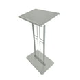 thumbnail image 1 of FixtureDisplays® Lectern, Pulpit, Podium pour Sol, Design Croisé, Acier & MDF - Argent 119759, 1 of 4