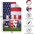 thumbnail image 3 of Three Fluffy White Small Kittens Sitting in Patriotic Designed Pots on Green Grass American Flag in Tea Towels Set of 6 Kitchen Dish Cloth with Hanging Loop, 18"x28"Lint-Free Absorbent Towel for, 3 of 5