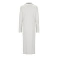 thumbnail image 4 of Kaemgyyd Robe for Women Fall Winter Warm Zipper Bathrobe Ribbed Long Sleeves Full Length Loungewear Sleepwear with Pockets, 4 of 6