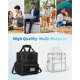 thumbnail image 6 of Holuxer Insulated Lunch Bag & Lunch Box for Men/Women - Double Deck Expandable Tactical Lunch Cooler Bags for Work - Soft Adult Lunchbox for Outdoor Beach Picnic Camping Travel (Black,16L), 6 of 6