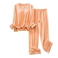 thumbnail image 1 of RKSTN Ensembles de Pyjama pour Femmes 2 Pcs Décontractés en Molleton Chauds Hauts avec Coussinet Pantalons Doux Vêtements d'Intérieur Tenues de Nuit Ensembles Pyjamas Doux et Confortables, 1 of 5