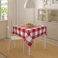 thumbnail image 6 of Valentines Tablecloth Square 60x60 Inch,Red Pink Buffalo Plaid Table Cloth,Stain Resistance Polyester Anniversary Day Checkered Holiday Table Covers for Kitchen Dining Parties Picnic, 6 of 6