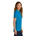 thumbnail image 3 of Gildan Women's Softstyle Pique Polo, Short Sleeve Cotton Shirt, Semi-Fitted, Sapphire, Pack 1, S-2XL, 3 of 6