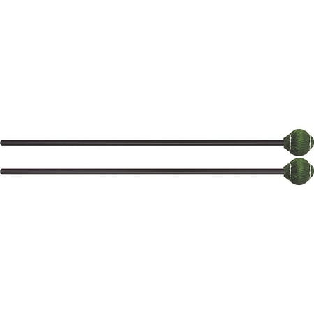 Mike Balter 22BB Pro Vibe Series Medium Hard Green Vibraphone Mallets w/ Black Birch Handles