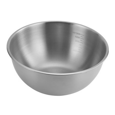 

Jangslng Stainless Steel Salad Bowl with Scale Multifunctional Thickened Cereal Bowl BPA-Free Reusable Noodle Rice Food Bowl Reusable Soup Basin Kitchen Supplies