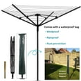 thumbnail image 6 of bimiti Outdoor Umbrella Clothes Dryer with 4-Aluminum Arms, Rotary Umbrella Drying Rack Adjustable Height 165 ft. Clothesline, 6 of 13