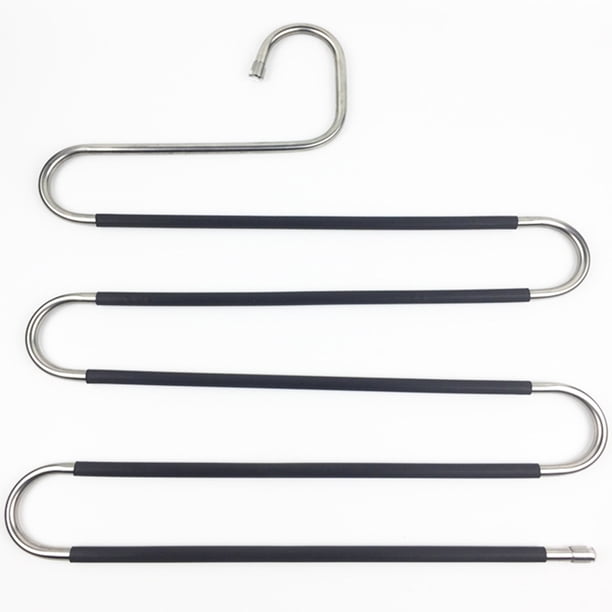 Percha Para Pantalones Perchas Para Pantalones Perchas Para Ropa Tipo S Que Ahorran Espacio Perchas Para Pantalones Organizador De Armario Antideslizante Para Bufanda Jeans Ropa Pantalones Toallas Moyic HA024319-00