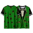 thumbnail image 5 of Ounisa Funny World Women's Holiday Tuxedo T-Shirts Graphic Short Sleeve Novelty Party Costume Top, 5 of 7