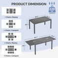 thumbnail image 2 of SERWALL 9-Piece Outdoor Dining Set with Expandable Patio Dining Table and 8 Chairs, 60–83 Inch All-Weather HDPE Patio Furniture Sets for Backyard, Garden, Deck, Poolside - Gray, 2 of 7