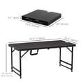 thumbnail image 3 of Outsunny Table à Manger d'Extérieur Pliable pour 4, Pattes en Acier à Hauteur Réglable, 3 of 10