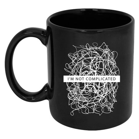 

RADANYA I M Not Complicated Ceramic Mugs Coffee Mugs 11oz Beautiful Mugs Gift For Birthday Gift For Boyfriend Girlfriend Valentine s Day Friendship Day Gift For Best Friend Color : Black