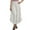 White_002, variant on Women's Linen Palazzo Pants with Smocked Elastic Waist Flowy Wide-Leg Design and Elegant Ruffle Hem Detail for Casual Wear Black S