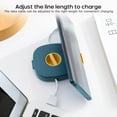 thumbnail image 3 of Mini Data Cable Organizer Storage Box Plastic Wire Winder Box Earphone Charging Cable Travel Portable Wire Manager Cord 9 X 7.5 X 1 Pink, 3 of 6