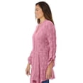 thumbnail image 4 of Woman Within Plus Size Open Front Pointelle Cardigan Sweater, 4 of 6