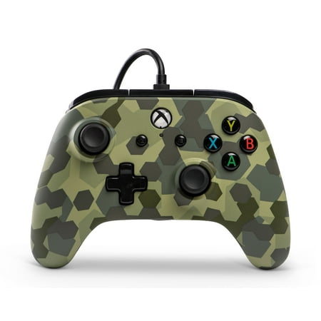 PowerA Wired Controller for Xbox One, Deep Jungle Camo, (Best Wired Controller For Pc)