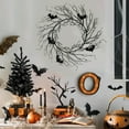 thumbnail image 2 of SLYNSHome 17 Inch Halloween Wreath for Front Door,Black Twig Wreath with Bats Halloween Artificial Branch Garland for Halloween Party Home Hallowmas Decorations Supplies, 2 of 6