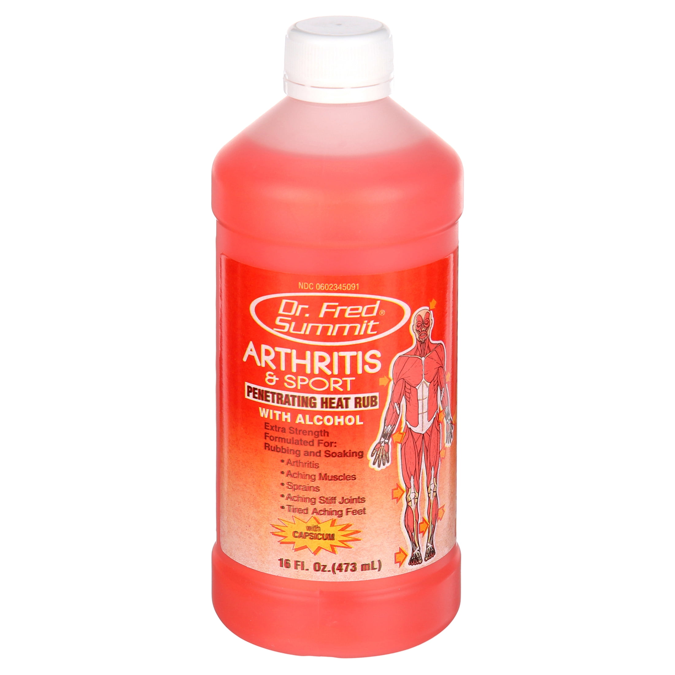 Dr. Fred Summit Arthritis & Sport Extra Strength Penetrating Heat Rub with Alcohol, 16 fl oz