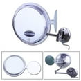 MSW47 Zadro Surround Light Wall Mount Mirror with Mini Folding Mirror & 5x & 7x Magnification