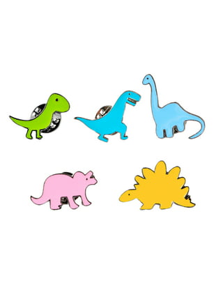 Cute Little Dino Loves Milk - Cute Dinosaur - Pin