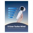 thumbnail image 3 of Ventilador Turbo Portátil de Mano, Viento de 5 Velocidades, Funciona con Pilas, Hasta 12 Horas de Trabajo, Ventilador de Mano con Air Turbo Tech, 3 of 5