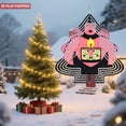 thumbnail image 2 of Vibrant Metal Hanging Christmas Tree Wind Spinner - Colorful Patterns & Designs for Garden Decor Perfect for Holiday Cheer, 2 of 7