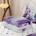 thumbnail image 5 of Erosebridal Cute Butterfly Zipper Full Size Comforter Sets with Fitted Sheet and 2 Pillowcases, Watercolor Daisy Flower Zipper Bedding Set, Polka Dots Reversible, Purple Blue, Polka Dots Reversible, 5 of 7