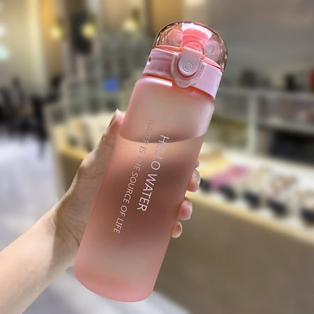 

Clear Water Bottles Gym Travel Frosted Plastic Clear Sports Water Bottle Drinking Cup Leakproof Drinking Bottle Portable Sports Outdoor