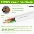 thumbnail image 3 of SYSTON CABLE TECHNOLOGY 14/4 Stranded OFC Audio Cable, UL/ETL CL3R/FT4/CMR 14 Gauge 4 Conductors Speaker Wire, Oxygen Free Copper Indoor Outdoor UV-Resistant RoHS-Compliant White 500 ft, 3 of 6
