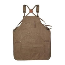 Colaxi Canvas Work Apron Gardening Apron for Workshop Mechanics Gardeners Carpenter Brown