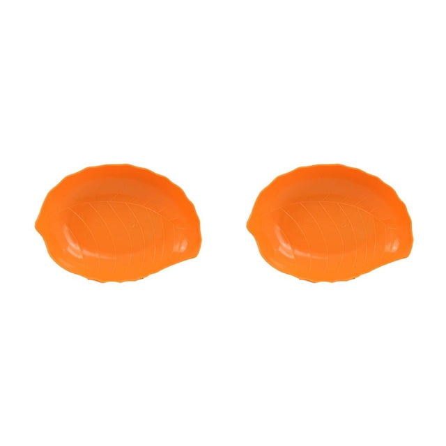 Matsuzay Bandeja de aperitivos de dulces Cesta de frutas Decoración multifuncional pequeña Naranja 2Conjunto