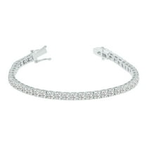 SZUL Women's 10 Carat TW Lab Grown Diamond Tennis Bracelet in 14K White Gold (G-H Color, VS1-VS2 Clarity)