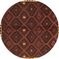 thumbnail image 1 of Ahgly Company Indoor Round Oriental Brown Traditional Area Rugs, 7' Round, 1 of 4